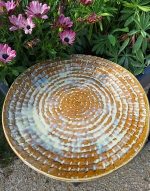 Plat rond impression osier.